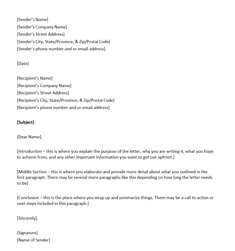 Write For Rights Example Letter Letter Drafting Guide: Format, Types & Examples | PostPatra