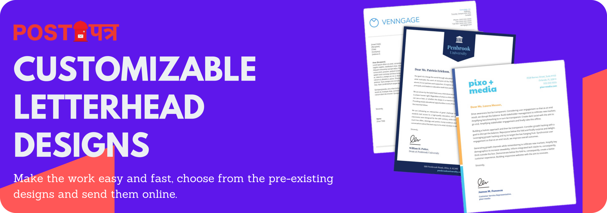 send customizable letterhead online - postpatra.com