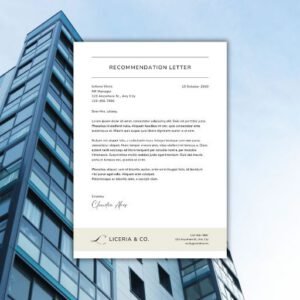 Beige Minimal Professional Recommendation Letter A4 - Postpatra