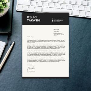 Black & White Minimal Layout Book Editor Cover Letter - Postpatra