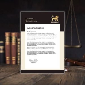 Black and beige formal Important Notice - Postpatra