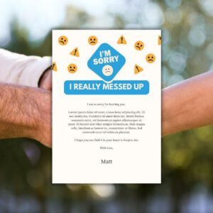 Blue & White Simple I'm Sorry Apology Letter - Postpatra