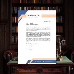 Blue and White Clean Renovation Notice Letterhead - Postpatra