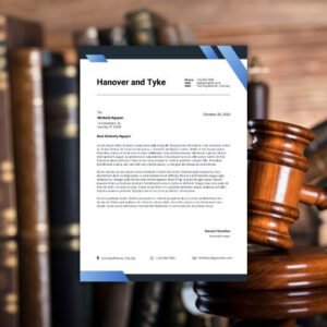 Blue and White Corporate Business Letterhead A4 - Postpatra