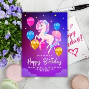 Colored Birthday Party Invitation - Postpatra