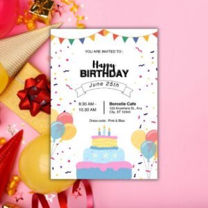 Colorful Playful Birthday Party Invitation - Postpatra