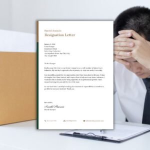 Dark Green Brown Sophisticated Traditional Sample Resignation Letter - Postpatra