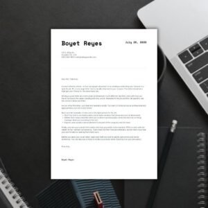 Engineer Cover Letter in Black and White Simple Style - Postpatra