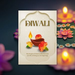 Grey Modern Diwali A4 - Postpatra