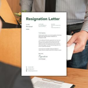 PH Resignation Letter in Green White Casual Corporate Style Business - Postpatra