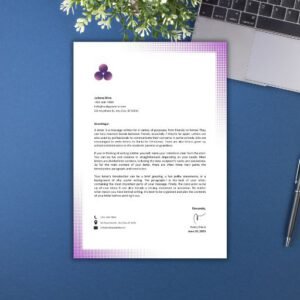 Purple Modern Company Letter head - Postpatra