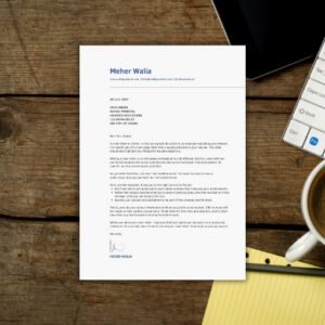 White and Blue Clean Lines Teacher Cover Letter - Postpatra