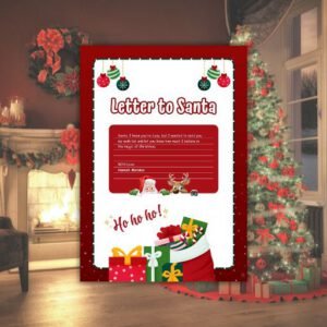White and Red Playful Christmas Letter - Postpatra