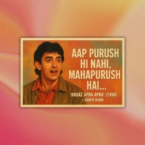 Aap Purush Hi Nahi, Mahapurush Hai - Aamir Khan Postcard - Postpatra