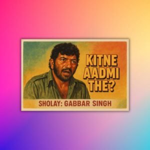 Kitne aadmi the - Sholay Amjad Khan Postcard - Postpatra