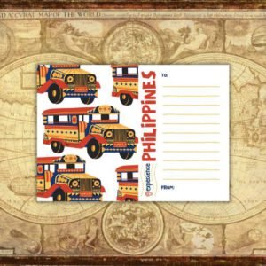 Red Yellow Illustrative Philippines Travel Postcard - Postpatra