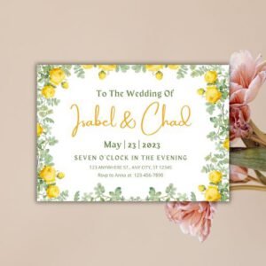 White Yellow Flower Cute Wedding Postcard - Postpatra